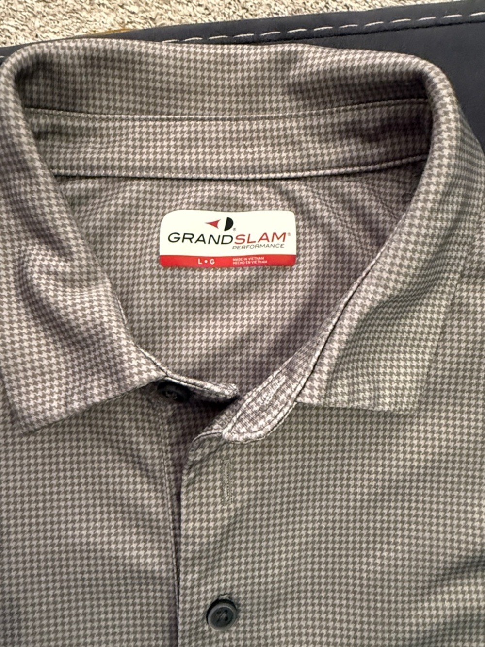Grand Slam sz L men’s active wear golf shirt sage green athleisure polo casual